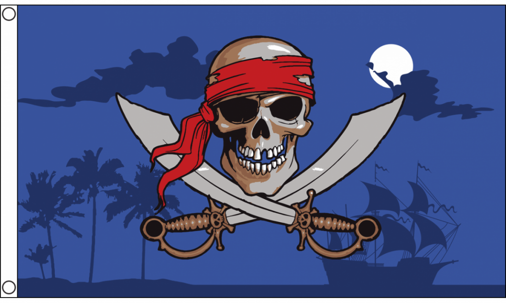 Pirate Night Sky Flag (Medium) - MrFlag