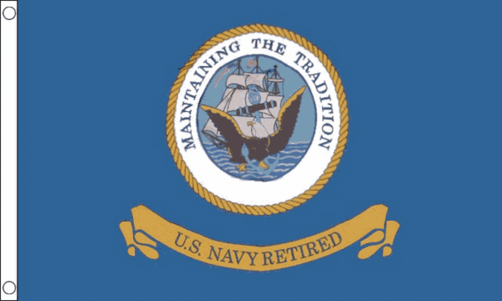 US Navy Retired Flag (Medium) - MrFlag