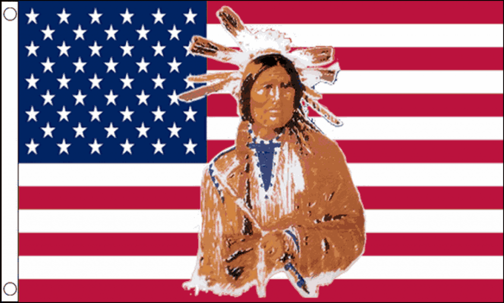 Natives American Flag Painted