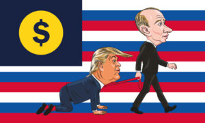 Putin and Trump Dog flag