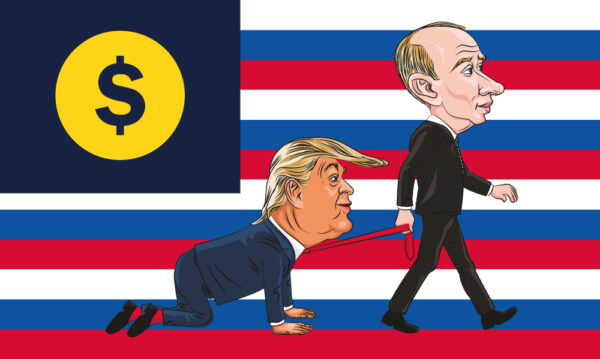 Putin and Trump Dog flag