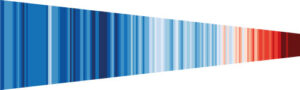 Global warming stripes pennant