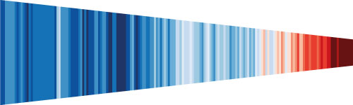 Global warming stripes pennant